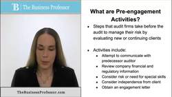Auditing - What are Pre-engagement Activities Instructional Video