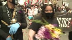 CLEAN : Family, supporters march in US ahead of anniversary of George Floyd death News Clip