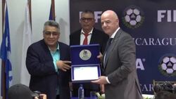 CLEAN : FIFA president sees potential to develop football in Nicaragua News Clip