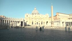 Deserted Saint Peters Square News Clip