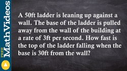 Solving a falling ladder problem using related rates Instructional Video