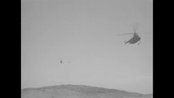 During Korean War, Indian soldiers who will take care of North Korean and Chinese Communist POWs land in South Korea in helicopters News Clip