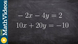 Solving a system of equations with infinite many solutions Instructional Video