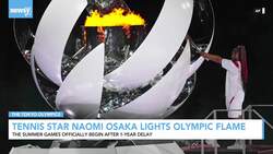 Tennis Star Naomi Osaka Lights Cauldron To Open 2020 Tokyo Olympics News Clip
