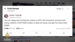 US President urges Moscow to stop attacks, pushes for peace in Ukraine News Clip