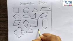 Learning about Geometric and Organic Shapes in Drawing Instructional Video