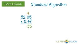 Multiplying Decimals Using the Standard Algorithm Instructional Video