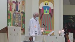 CLEAN : El Salvador family holds mass for civil war massacre victims News Clip