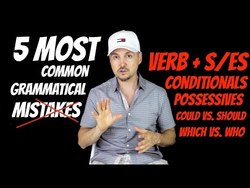 English Language Lesson on 5 Most Common Grammatical Mistakes (HOW TO AVOID THEM !!) Instructional Video