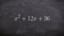 Learn how to factor a perfect square trinomial to a binomial squared Instructional Video