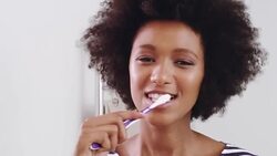 Time for clean teeth and fresh breath Stock Footage