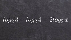 Condense a logarithmic expression with product and quotient Instructional Video