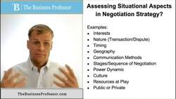 Assessing Situational Aspects in a Negotiation Strategy Instructional Video