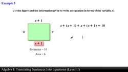 Algebra I: Translating Sentences into Equations (Level 2 of 2) Instructional Video