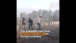 Protesting Indian farmers use kites to combat tear gas drones News Clip