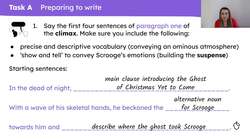 Writing the climax of 'A Christmas Carol' Instructional Video