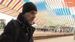 Multi-coloured vinyl artwork brings new light to Belgium's Liège-Guillemins rail station News Clip