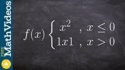 Learn how to evaluate a piecewise function by looking at the graph Instructional Video