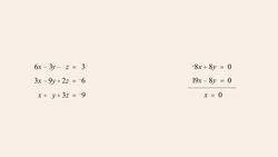 Algebra 45 - Three Variable Systems with Infinite or Null Solution Sets Instructional Video