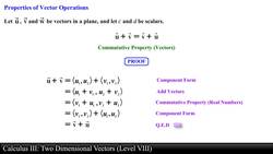 Calculus III: Two Dimensional Vectors (Level 8 of 13) Instructional Video