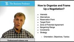 Organizing or Framing a Negotiation Instructional Video