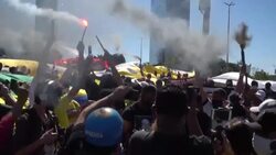 CLEAN : Counter protests in Brazil's capital as virus deaths pass 50,000 News Clip