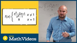 Learn to make the rational piecewise function continous Instructional Video