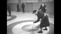Women's curling competition in Sainte Adele, Quebec in April of 1954 News Clip