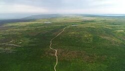 North View from drone on beautiful arctic summer landscape on Barents sea Stock Footage