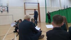Boris Johnson meeting Leicestershire school pupils News Clip