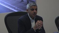 Sadiq Khan introduces new electric taxi at International Clean Air Summit in London News Clip