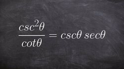 Verifying a trigonometric identity by multiplying by the reciprocal Instructional Video