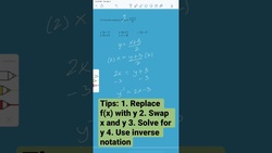 Find the inverse of a function Instructional Video