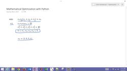 Mathematical Optimization with Python Instructional Video