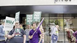 Reach journalists and NUJ members picket outside Bristol Post office News Clip