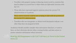 Sask. academics shun travel to U.S. amid shifting political climate News Clip