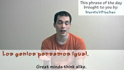 How to say "Great minds think alike" in Spanish (Día 63) Instructional Video