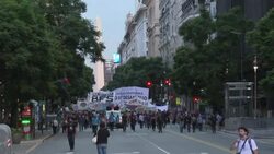 CLEAN : Argentina joins World Water Day protest as fires ravage southern Patagonia News Clip