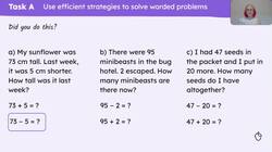 Use efficient strategies to solve problems Instructional Video