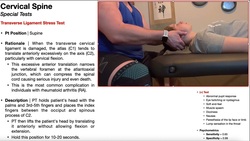 Transverse Ligament Stress Test | Rationale & Interpretation Instructional Video