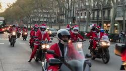 Thousands of Santas join motorbike parade in Spain Instructional Video