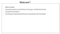 Snowflake - Build and Architect Data Pipelines Using AWS - More Updates and What's Next Instructional Video
