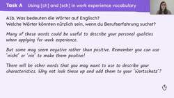 Berufserfahrung: verbs with indirect objects, dative pronouns Instructional Video