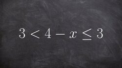 Solving a compound inequality by dividing by negative one and graphing the solution Instructional Video