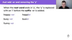 Using and spelling suffixes: -er Instructional Video