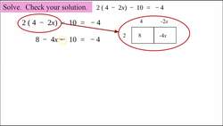 Solving an Equation Using the Distributive Property Instructional Video