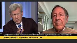 Bill 21 'authorizes interference by the state in religion,' says federal antisemitism envoy Irwin Cotler News Clip