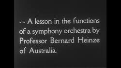 Australia, c.1951: A lesson in the functions of a symphony orchestra by Professor Bernard Heinze of Australia Stock Footage