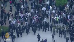 Police shut down Gaza solidarity encampment at the University of California, Irvine News Clip