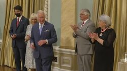 Charles, Camilla and Trudeau attended a reception at Rideau Hall News Clip